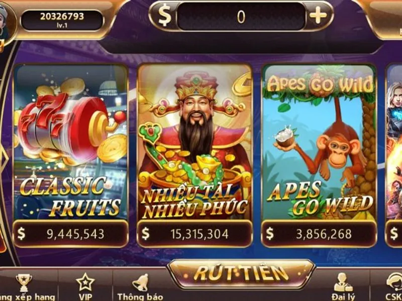 Màn hình game Slot với biểu tượng tiền vàng và Jackpot lớn tại gk88
